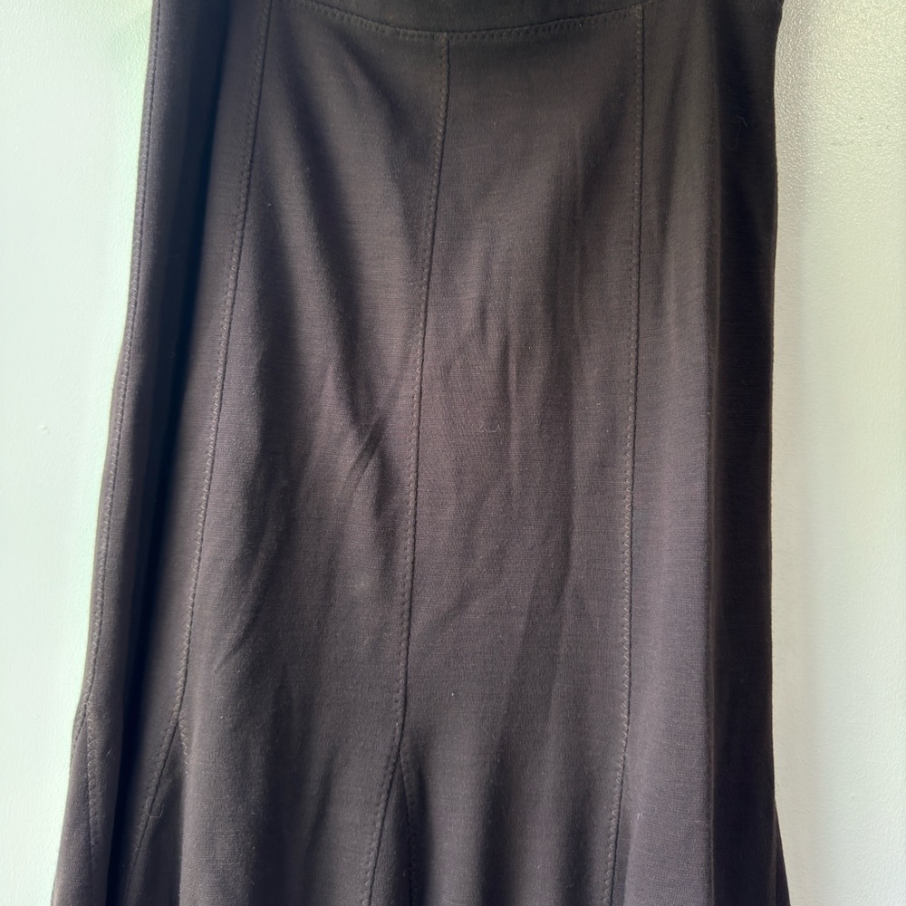Vintage Eileen Fisher Wool Blend Tulip Skirt Chocolate Brown Size PL - Picture 4 of 13